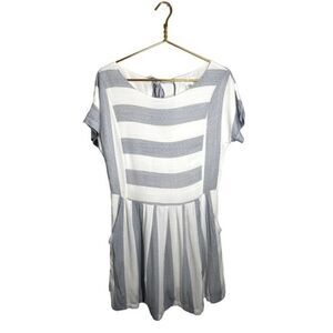 Easley Cotton/Linen Striped Dress, Size Large